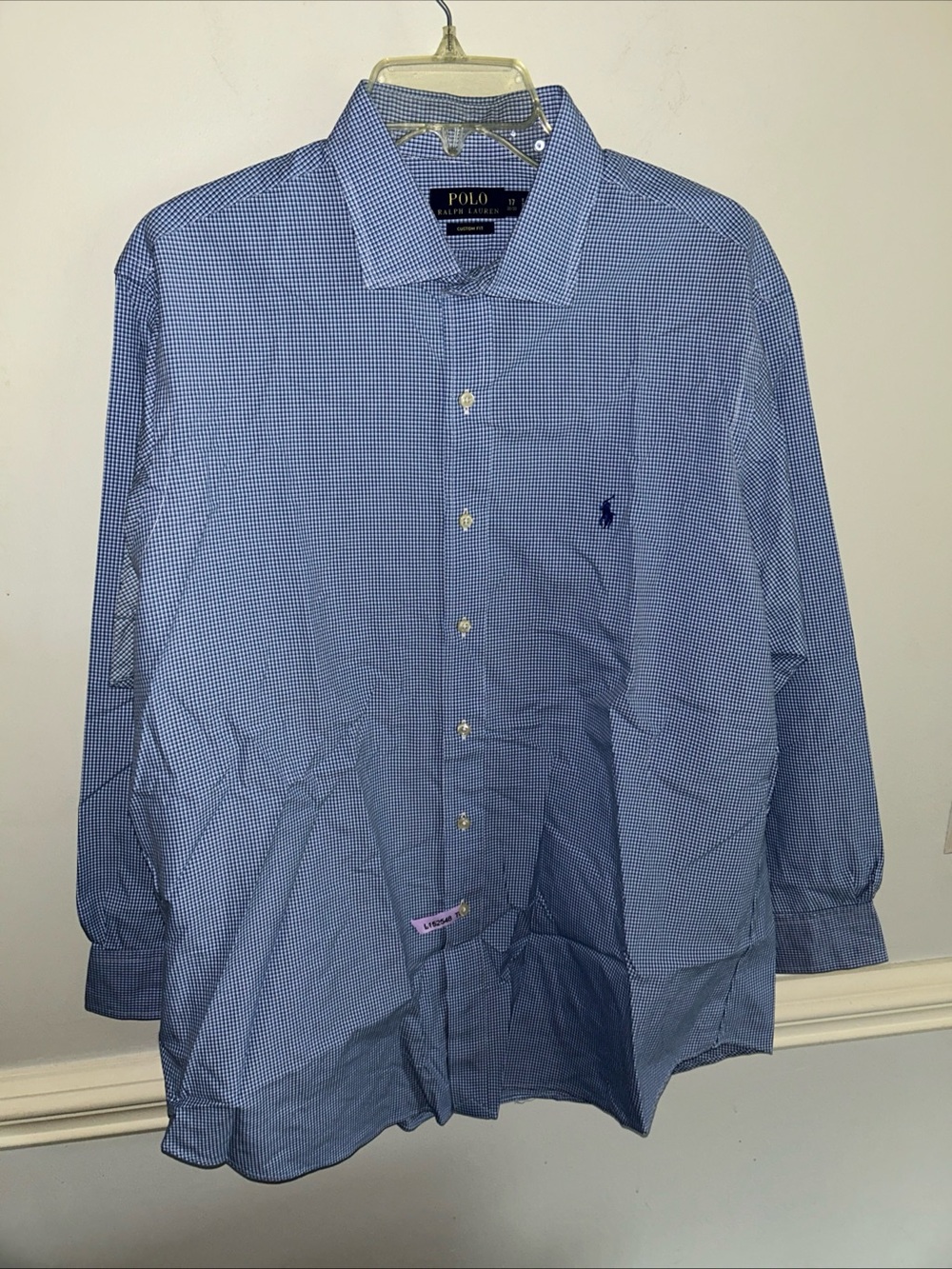 Polo by Ralph Lauren Blue Micro-Check Button-Down Shirt